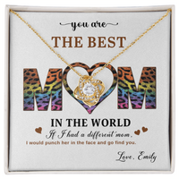Personalized Love Knot Necklace for Mom from Daughter - Mother's Day Gift - Best Mom