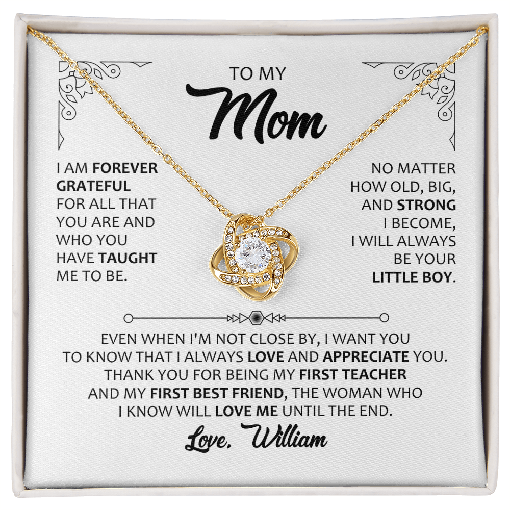 Love Knot Necklace for Mom from Son - Mother's Day Gifr