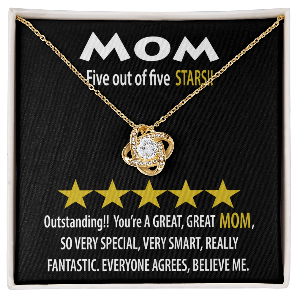 Love Knot Necklace – Five - Star Gift for a Fantastic, Smart and Truly Special Mom - TreasuredTale