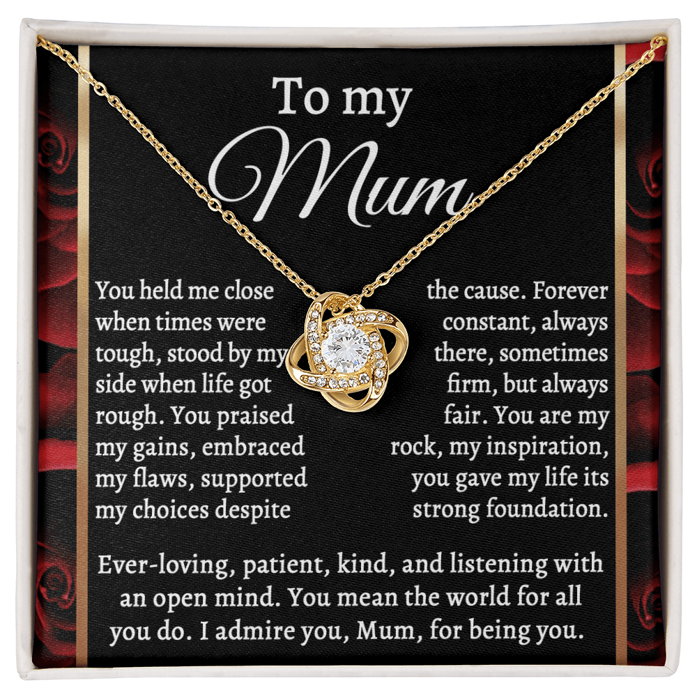 Love Knot Necklace – Heartfelt Gift for Mum Who Inspires with Strength, Kindness and Love - TreasuredTale