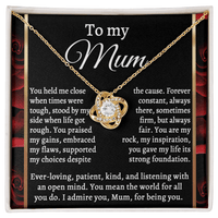 Love Knot Necklace – Heartfelt Gift for Mum Who Inspires with Strength, Kindness and Love - TreasuredTale