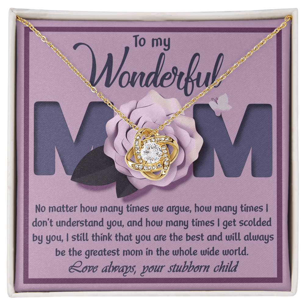Love Knot Necklace – Stubborn Child Mom Gift - TreasuredTale