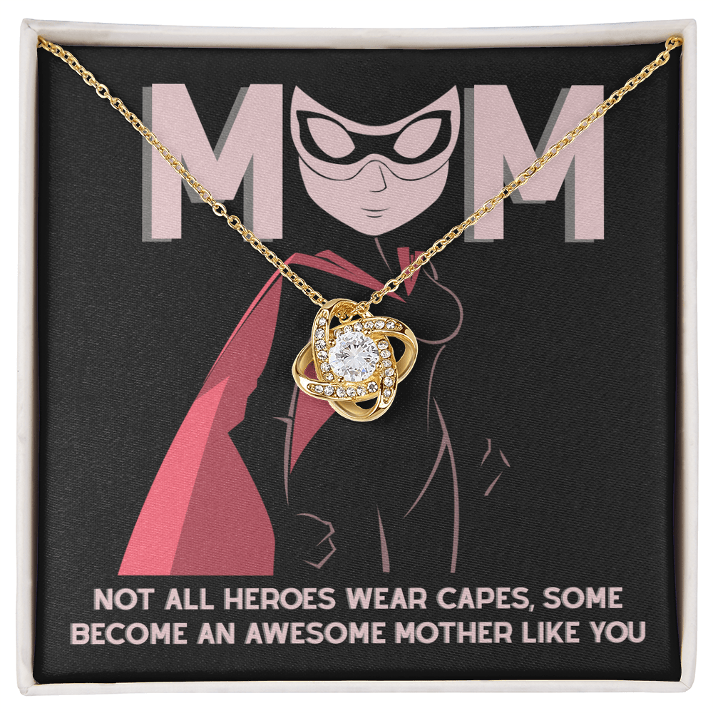 Love Knot Necklace – Gift for a Real - Life Hero Mom Who Inspires with Strength and Love - TreasuredTale