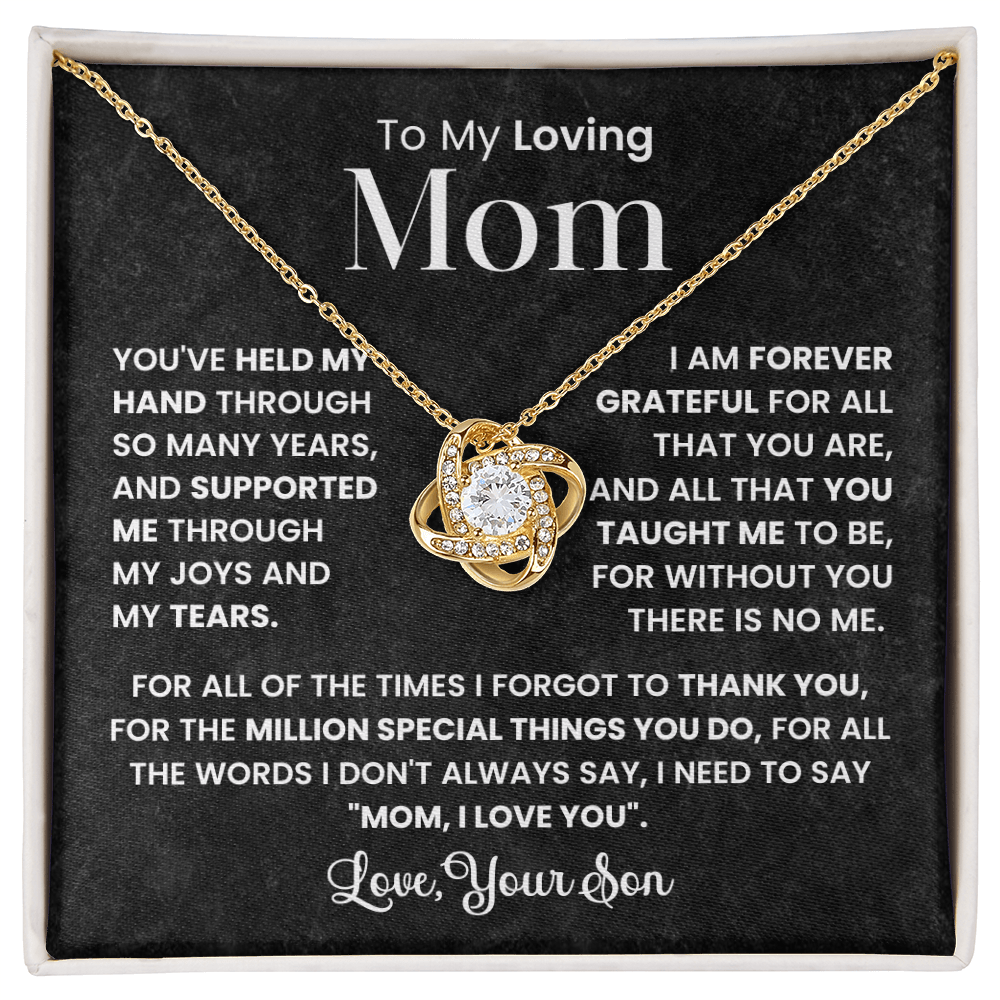Love Knot Necklace – Loving Mom Gift from Son - TreasuredTale