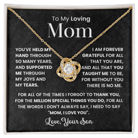 Love Knot Necklace – Loving Mom Gift from Son - TreasuredTale