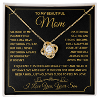 Love Knot Necklace for Mom from Son - Mother's Day Gift - To My Beautiful Mom