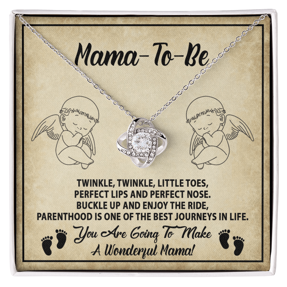 Love Knot Necklace – Gift for Mama - to - Be Celebrating the Start of Motherhood - TreasuredTale
