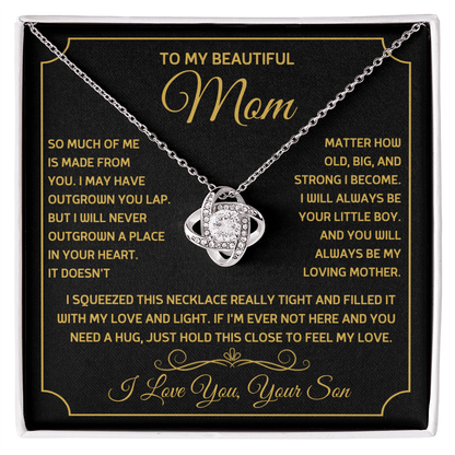 Love Knot Necklace – Gift for Mom from Son - TreasuredTale