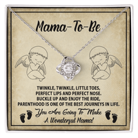 Love Knot Necklace – Gift for Mama - to - Be Celebrating the Start of Motherhood - TreasuredTale
