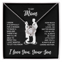 Love Knot Necklace for Mom from Son - Mother's Day Gifr - I Know It's Difficult