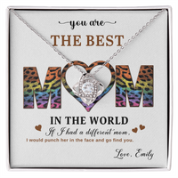 Personalized Love Knot Necklace for Mom from Daughter - Mother's Day Gift - Best Mom