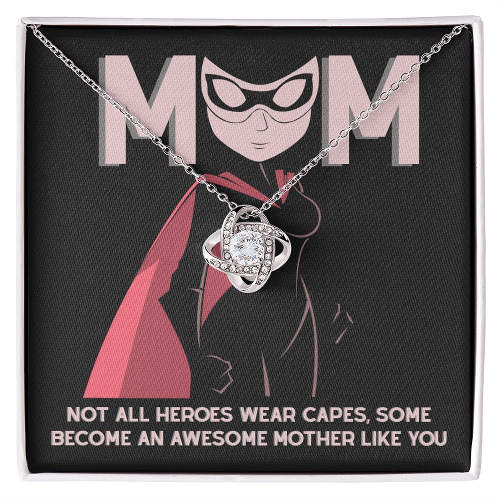 Love Knot Necklace – Gift for a Real - Life Hero Mom Who Inspires with Strength and Love - TreasuredTale