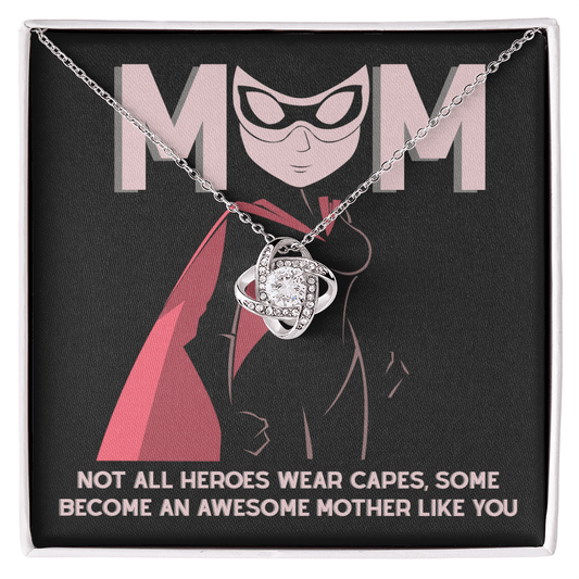 Love Knot Necklace – Gift for a Real - Life Hero Mom Who Inspires with Strength and Love - TreasuredTale