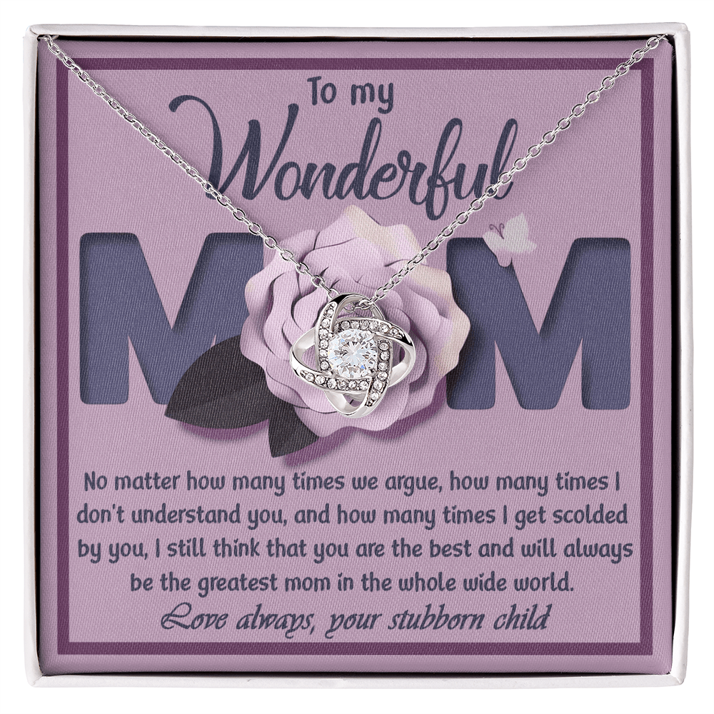 Love Knot Necklace – Stubborn Child Mom Gift - TreasuredTale