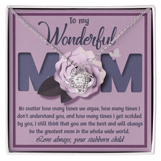 Love Knot Necklace – Stubborn Child Mom Gift - TreasuredTale