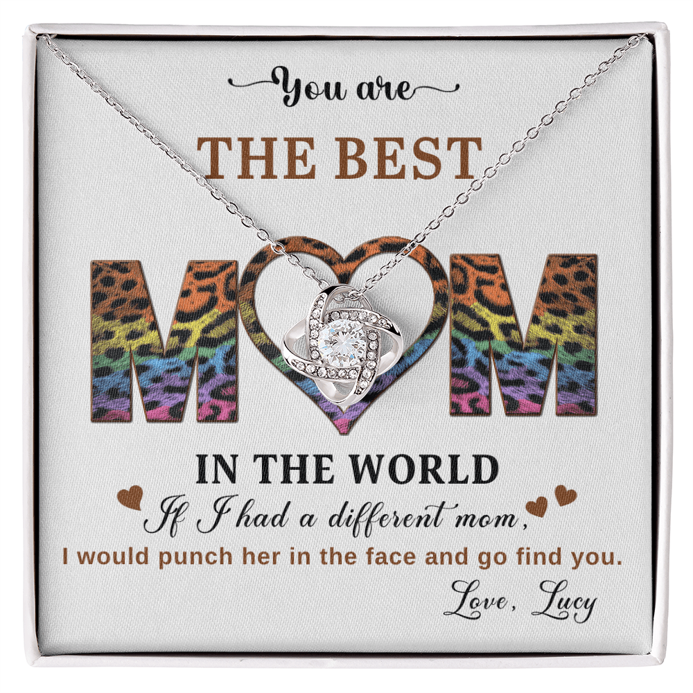 Love Knot Necklace – Personalized Funny Best Mom Gift from Daughter - TreasuredTale
