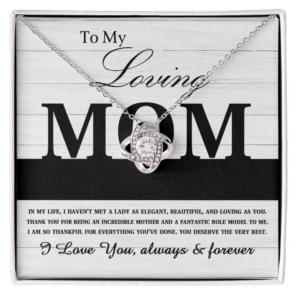 Love Knot Necklace – Gift for a Loving Mom Who's Beautiful, Elegant and Truly Inspiring - TreasuredTale