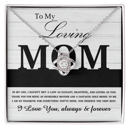 Love Knot Necklace – Gift for a Loving Mom Who's Beautiful, Elegant and Truly Inspiring - TreasuredTale