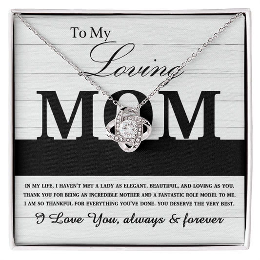 Love Knot Necklace – Gift for a Loving Mom Who's Beautiful, Elegant and Truly Inspiring - TreasuredTale