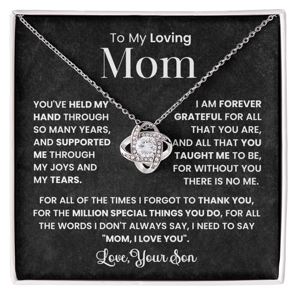 Love Knot Necklace – Loving Mom Gift from Son - TreasuredTale