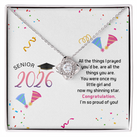 Love Knot Necklace - Senior Graduation, Gift for Daughter
