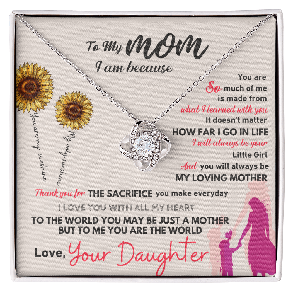 Love Knot Necklace for Mom from Daughter - Mother's Day Gift