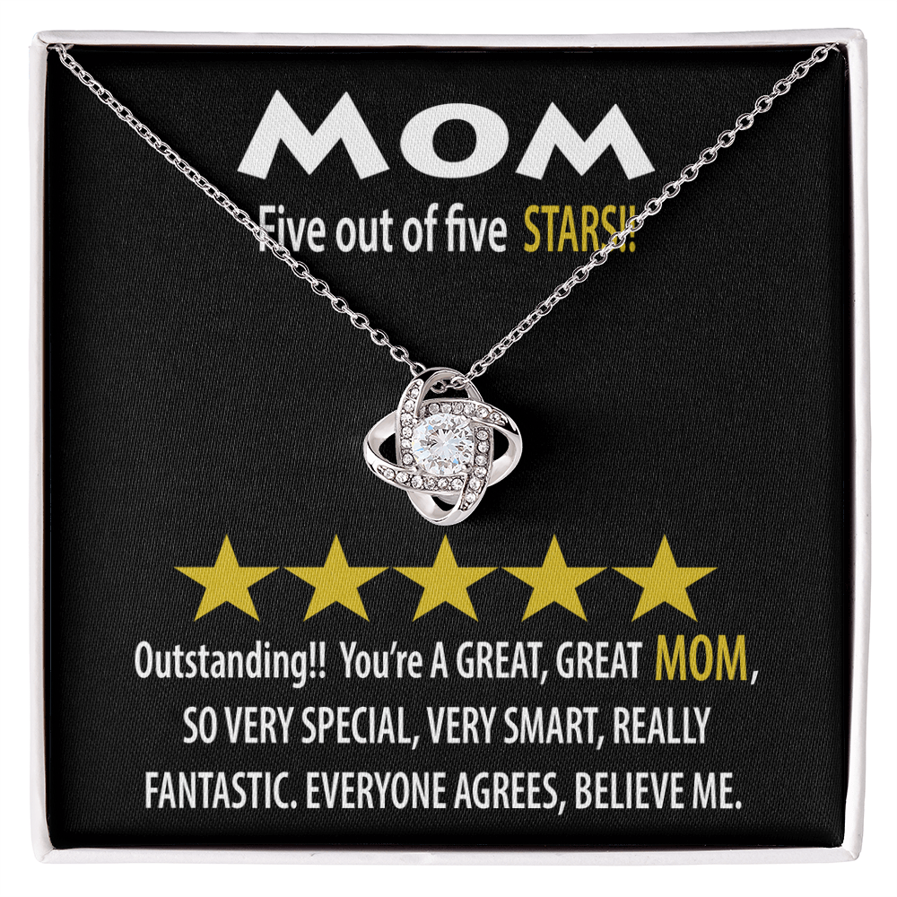 Love Knot Necklace – Five - Star Gift for a Fantastic, Smart and Truly Special Mom - TreasuredTale