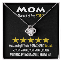 Love Knot Necklace – Five - Star Gift for a Fantastic, Smart and Truly Special Mom - TreasuredTale