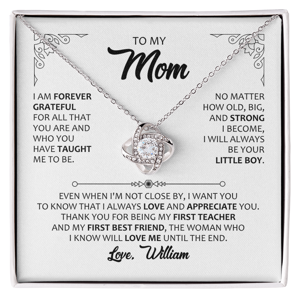Love Knot Necklace for Mom from Son - Mother's Day Gifr