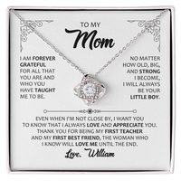 Love Knot Necklace for Mom from Son - Mother's Day Gifr