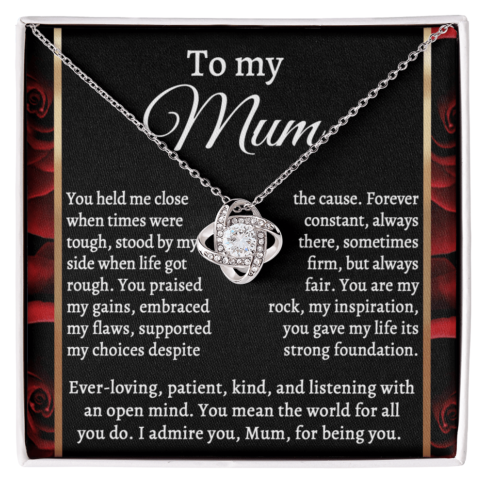 Love Knot Necklace – Heartfelt Gift for Mum Who Inspires with Strength, Kindness and Love - TreasuredTale