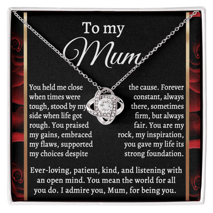 Love Knot Necklace – Heartfelt Gift for Mum Who Inspires with Strength, Kindness and Love - TreasuredTale