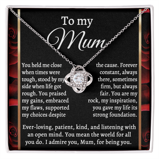 Love Knot Necklace – Heartfelt Gift for Mum Who Inspires with Strength, Kindness and Love