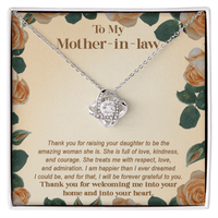 Love Knot Necklace – Thank You Gift for Mother - in - Law from Her Grateful Son - in - Law - TreasuredTale