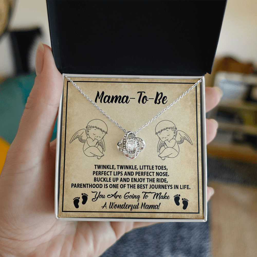 Love Knot Necklace – Gift for Mama - to - Be Celebrating the Start of Motherhood - TreasuredTale
