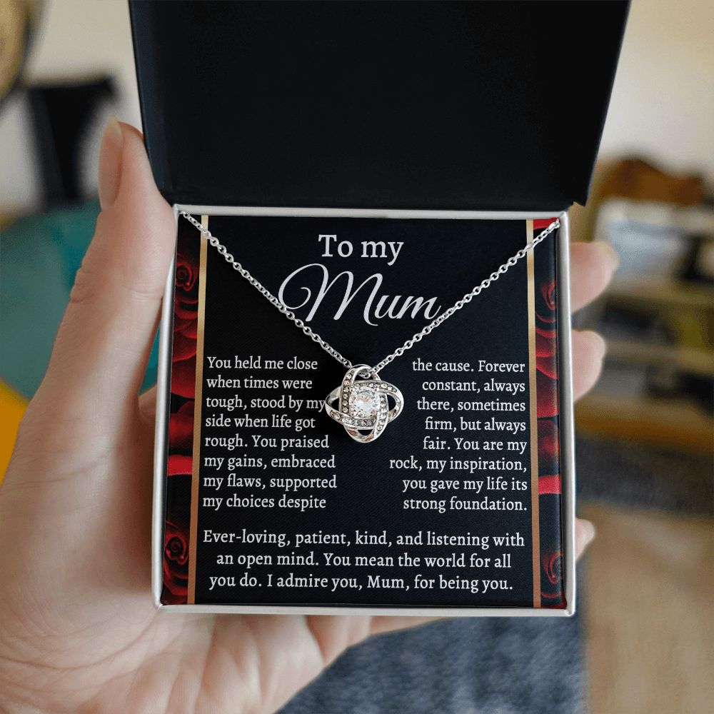 Love Knot Necklace – Heartfelt Gift for Mum Who Inspires with Strength, Kindness and Love - TreasuredTale