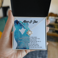 Love Knot Necklace – Mom Gift from Son with Message - TreasuredTale