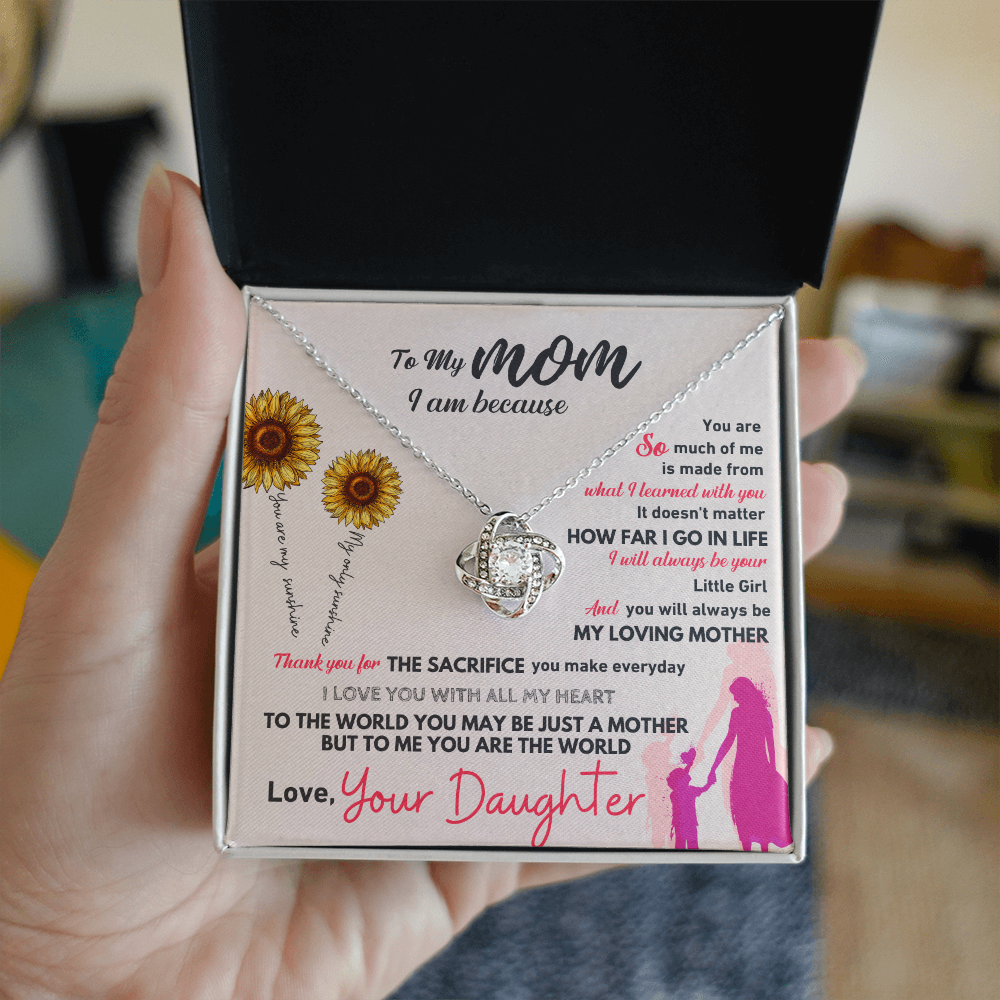 Love Knot Necklace for Mom from Daughter - Mother's Day Gift