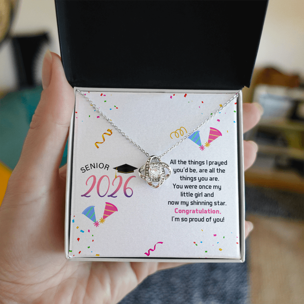 Love Knot Necklace - Senior Graduation, Gift for Daughter