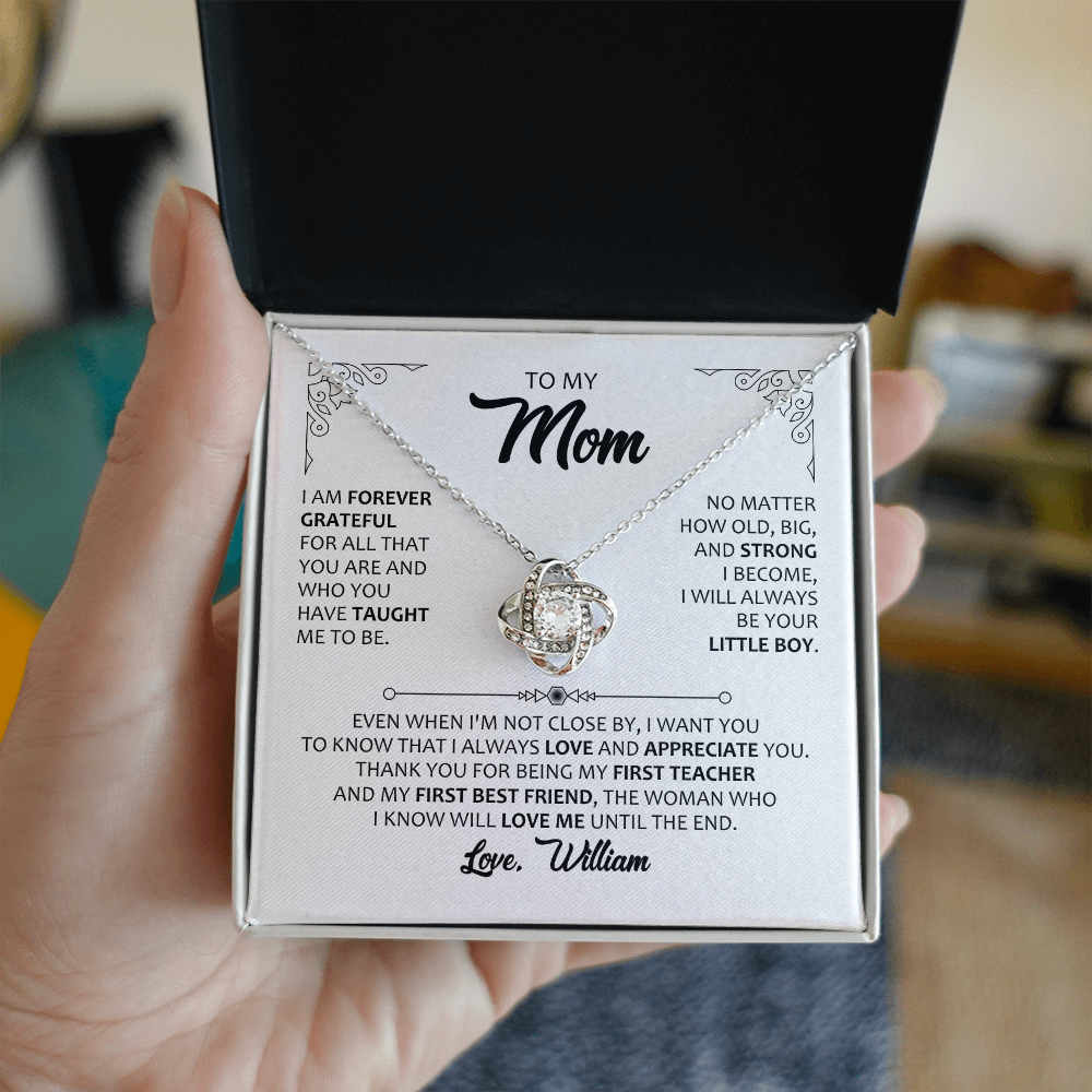 Love Knot Necklace for Mom from Son - Mother's Day Gifr