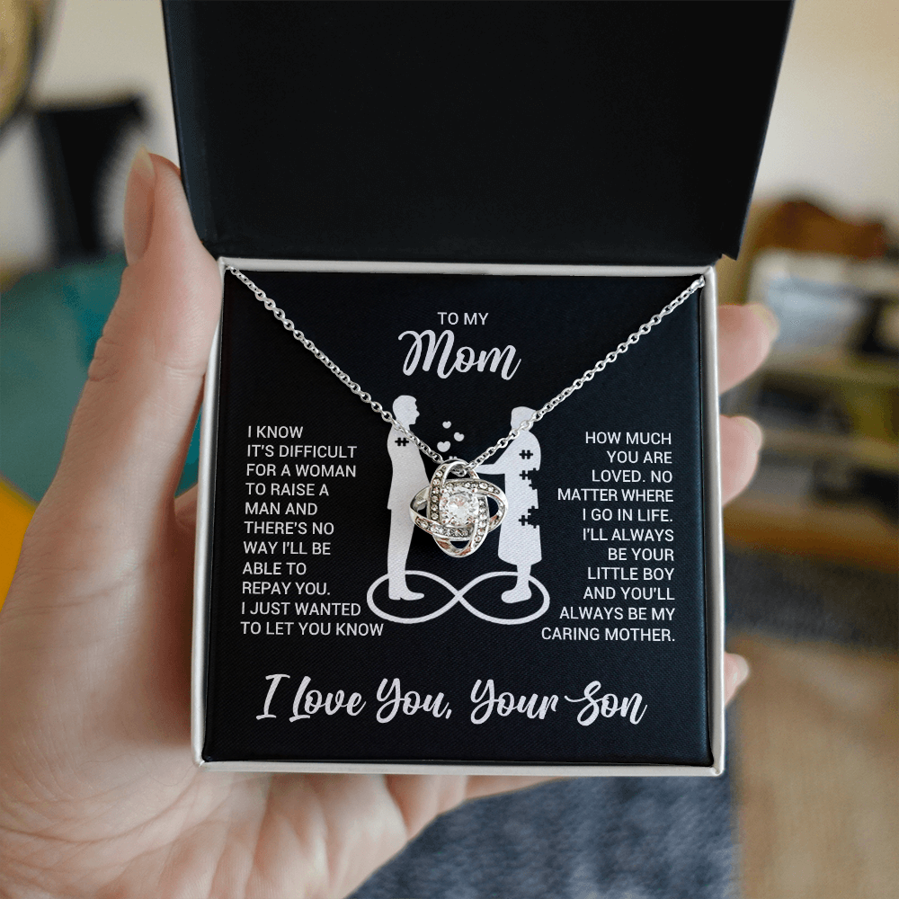 Love Knot Necklace for Mom from Son - Mother's Day Gifr - I Just Wanted to Let You Know