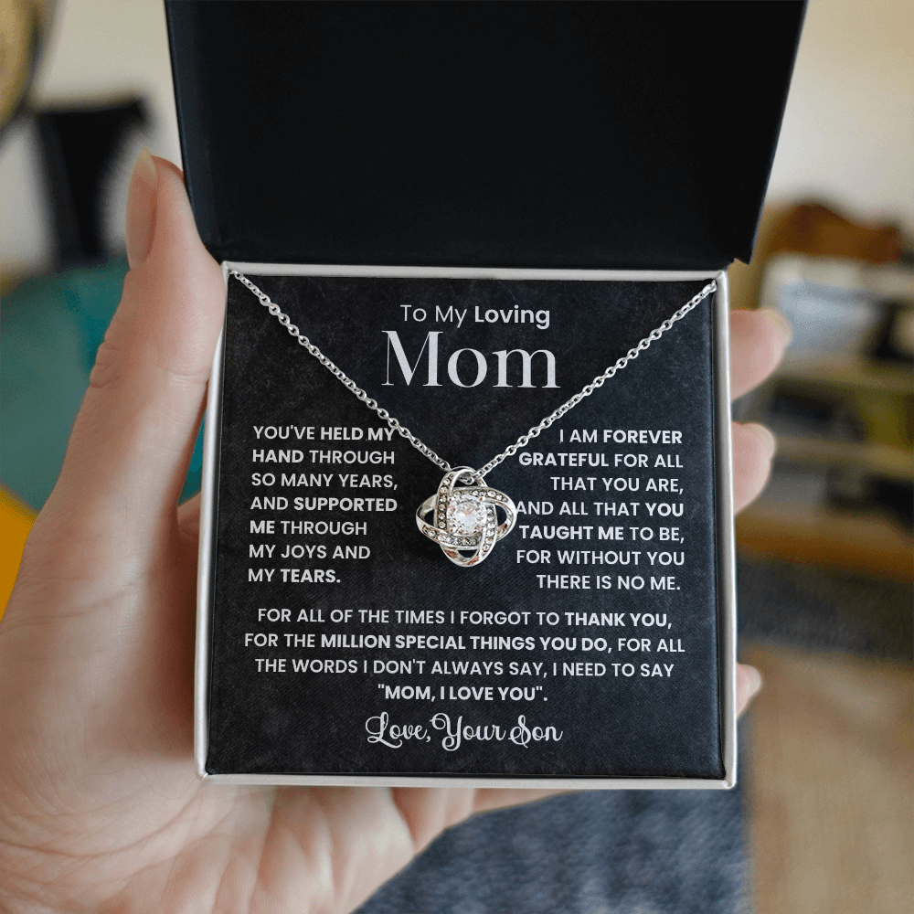 Love Knot Necklace – Loving Mom Gift from Son - TreasuredTale