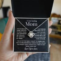 Love Knot Necklace for Mom from Son - Mother's Day Gift - To My Loving Mom