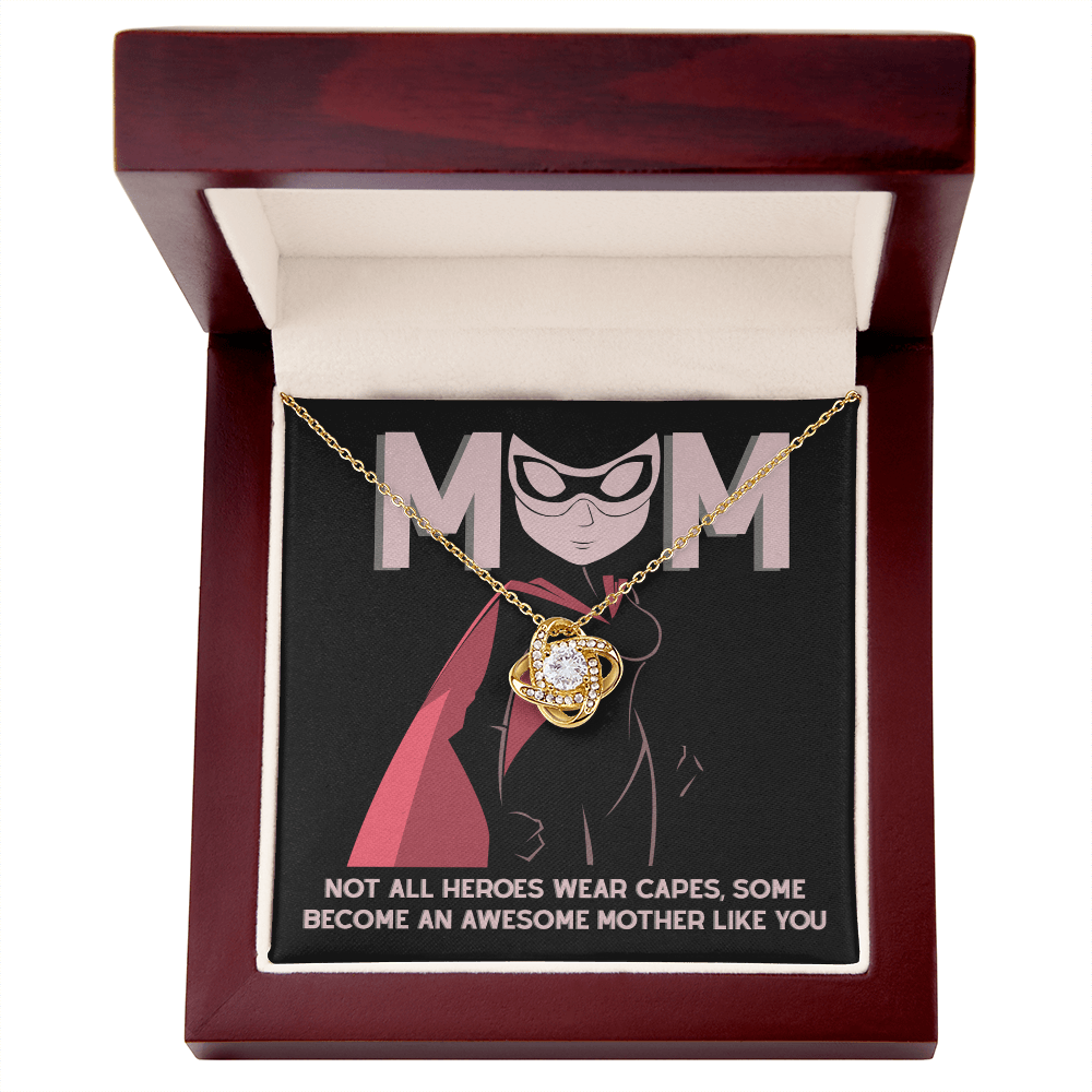 Love Knot Necklace – Gift for a Real - Life Hero Mom Who Inspires with Strength and Love - TreasuredTale