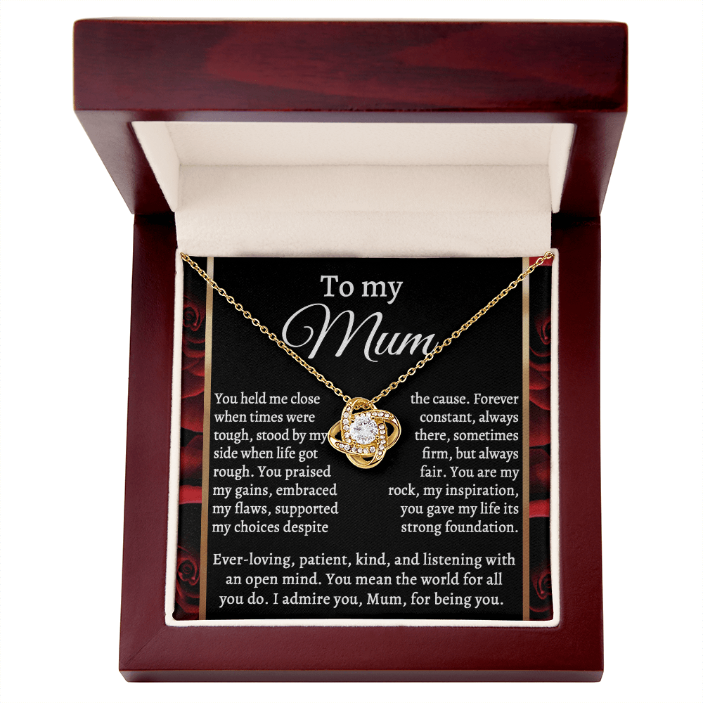Love Knot Necklace – Heartfelt Gift for Mum Who Inspires with Strength, Kindness and Love - TreasuredTale