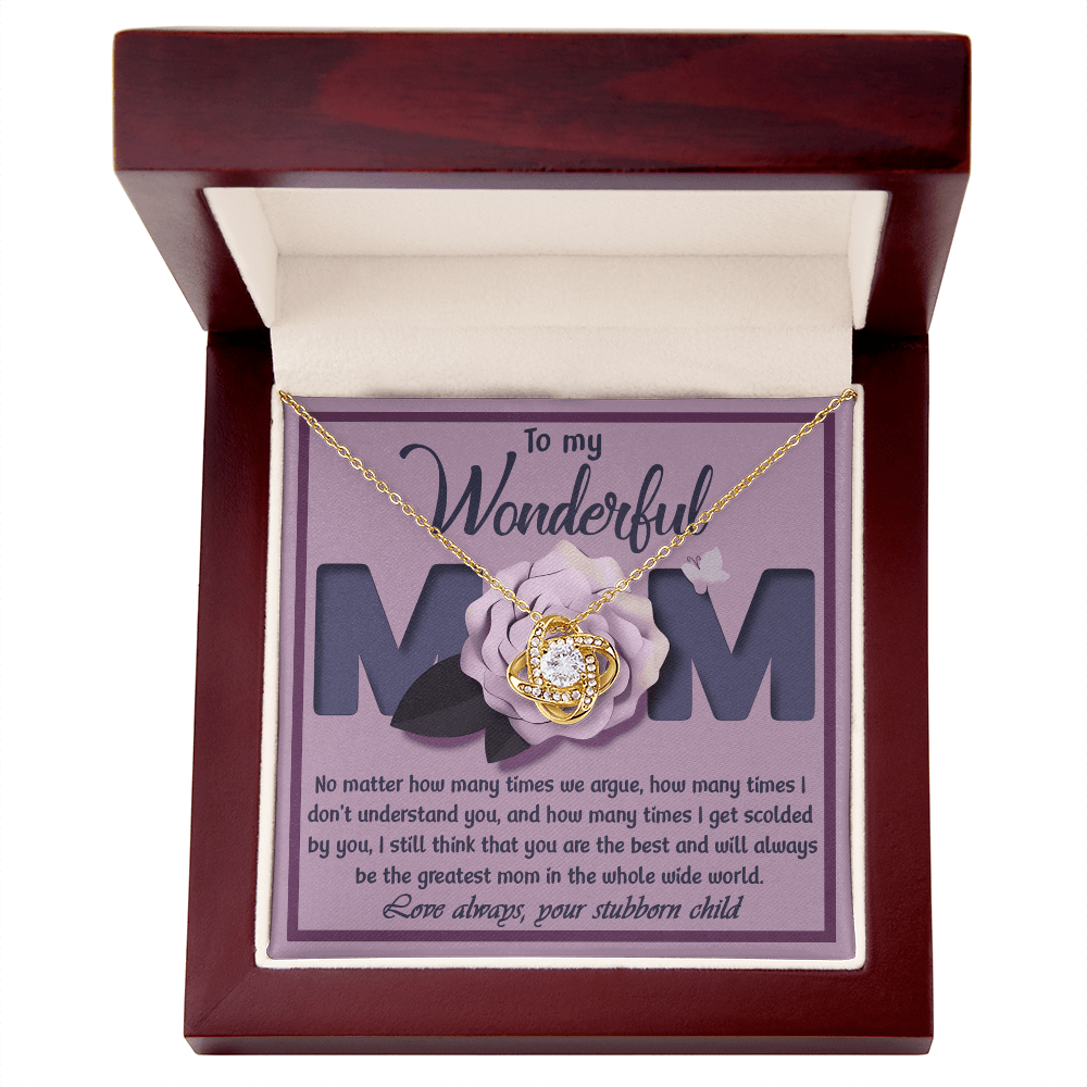 Love Knot Necklace – Stubborn Child Mom Gift - TreasuredTale