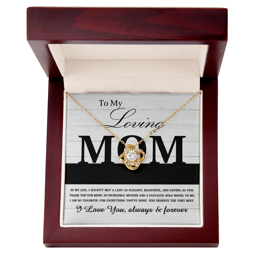 Love Knot Necklace – Gift for a Loving Mom Who's Beautiful, Elegant and Truly Inspiring - TreasuredTale