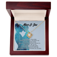 Love Knot Necklace – Mom Gift from Son with Message - TreasuredTale