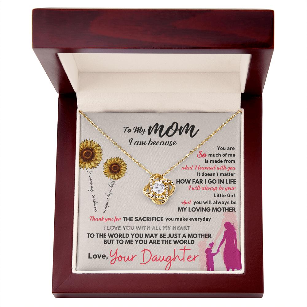 Love Knot Necklace for Mom from Daughter - Mother's Day Gift