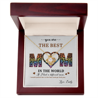 Personalized Love Knot Necklace for Mom from Daughter - Mother's Day Gift - Best Mom